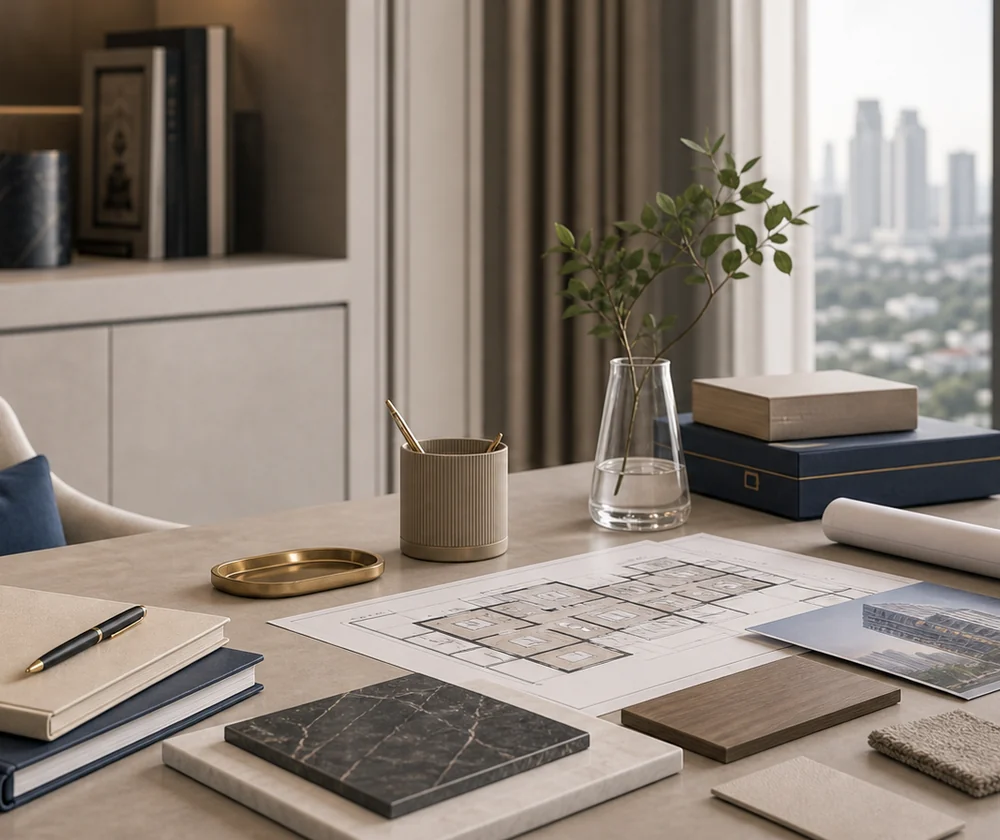 Luxury residential real estate advisor in a premium property advisory setting.